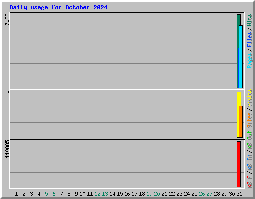 Daily usage for October 2024