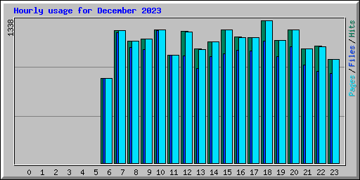 Hourly usage for December 2023