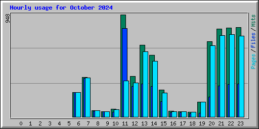 Hourly usage for October 2024